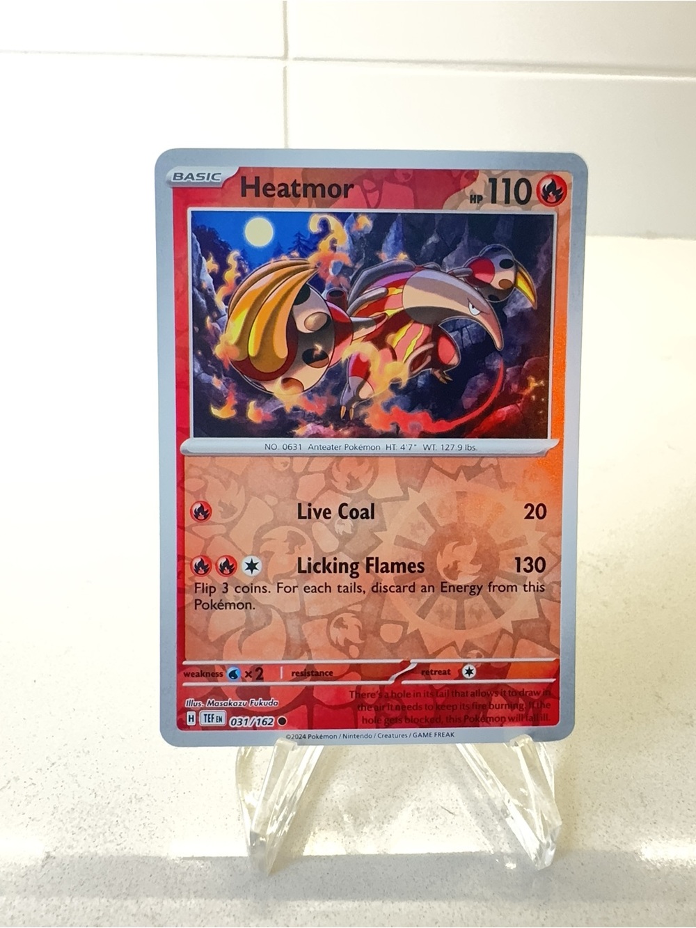 Pokemon TCG Card -  Heatmor [Reverse Holo] #31 Pokemon Temporal Forces